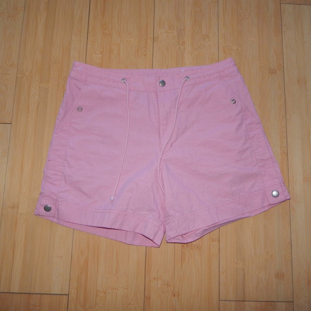 Sonoma Size 6 Pink Shorts Snaps Soft Buttons Tie Zip Pockets